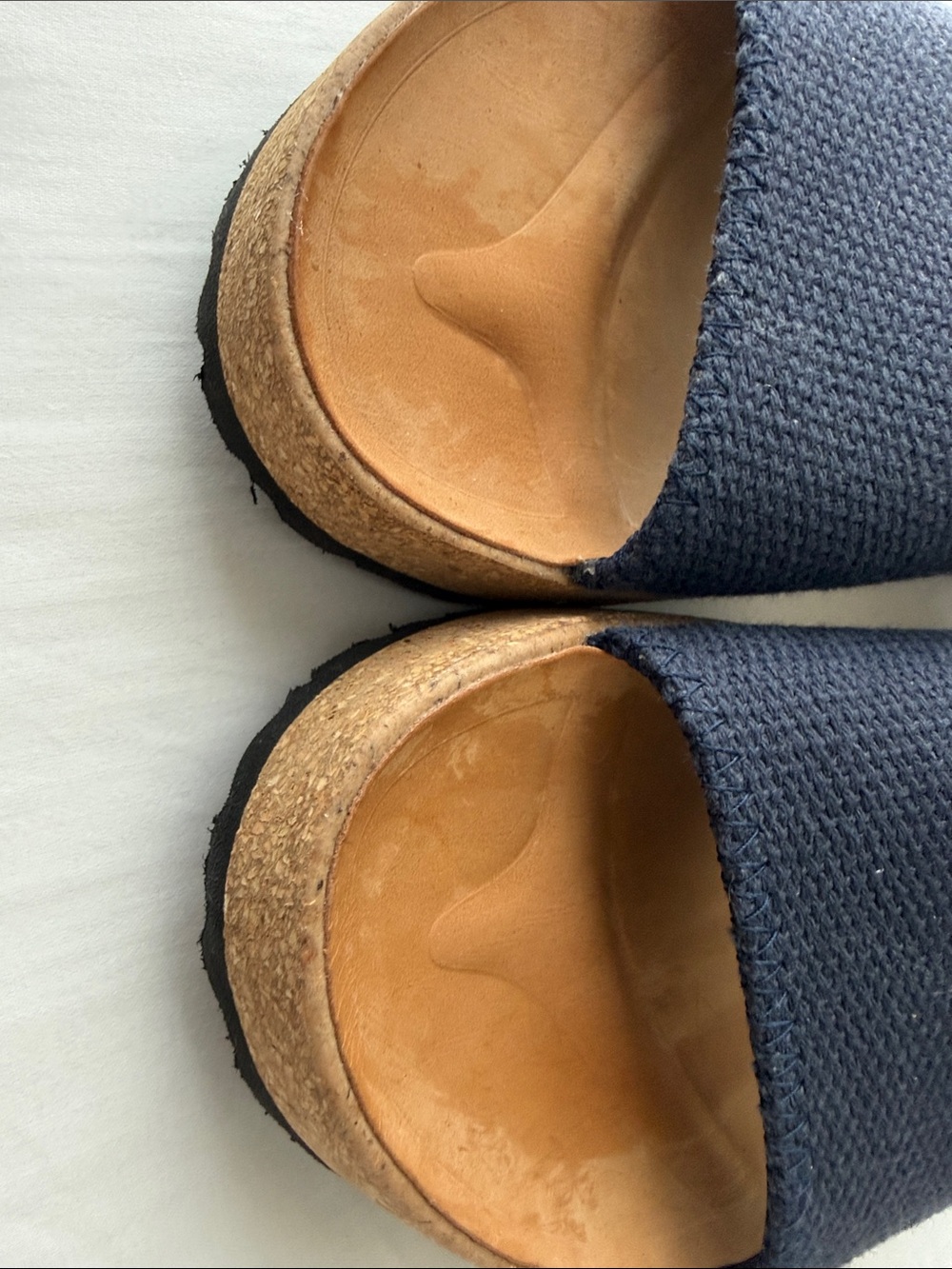 Birkenstock Navy Blue Cork-Wedge Sandals - Picture 7 of 7